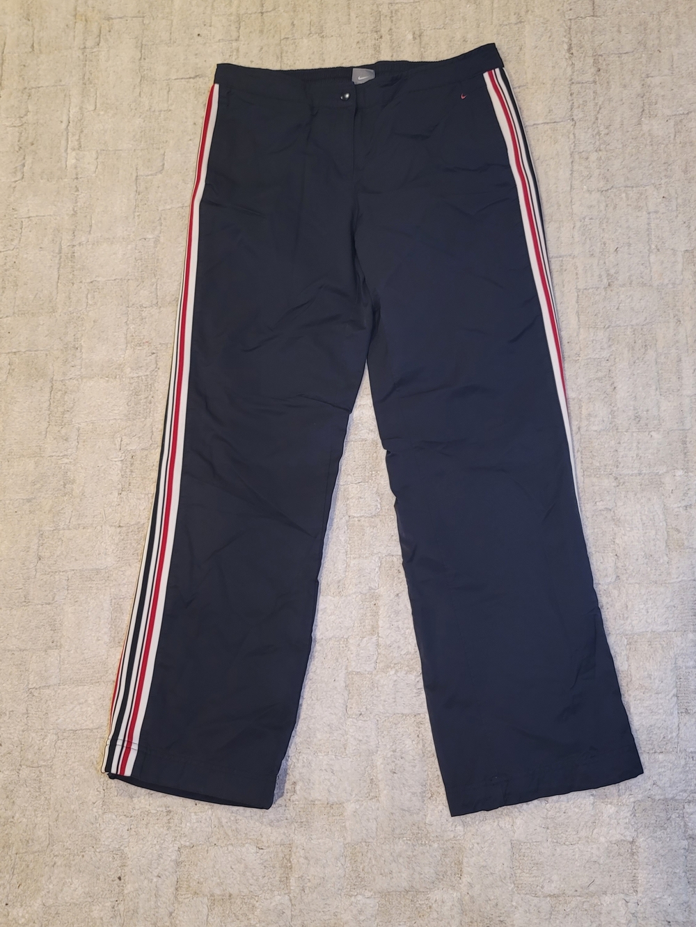 NIKE Track Pants Black with Red Stripe Blokecore Women's Size M